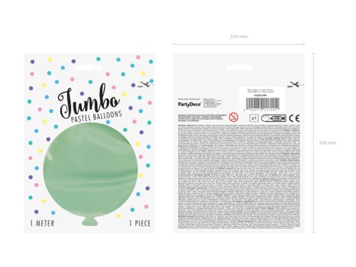Kerek léggömb 1 m, pasztell pisztácia