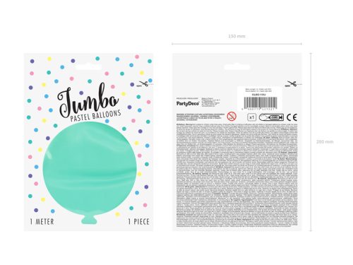 Körballon 1m, pasztell világos menta