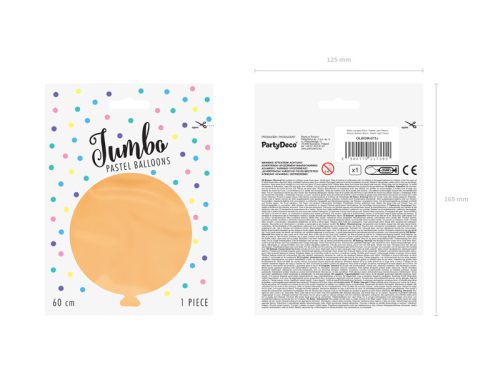 Kerek léggömb 60 cm, pasztell világos barack