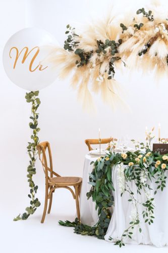 Óriás léggömb 1 m, Mr, fehér