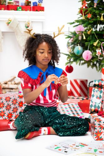 Rénszarvas fejpánt, arany, 34,5x22 cm