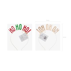 Fejpánt HO HO HO!, mix, 17,5x20cm