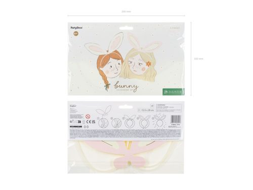 Fejpántok Nyuszi fülek, 12,5x29 cm, mix (1 pkt / 4 db.)