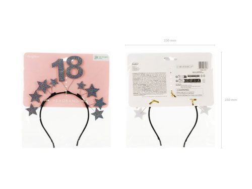 Csillagok 18-as fejpánt, ezüst