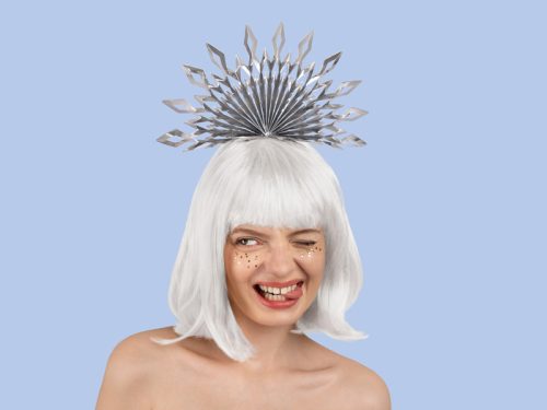 Snowflake headband, 30 x 28cm, silver