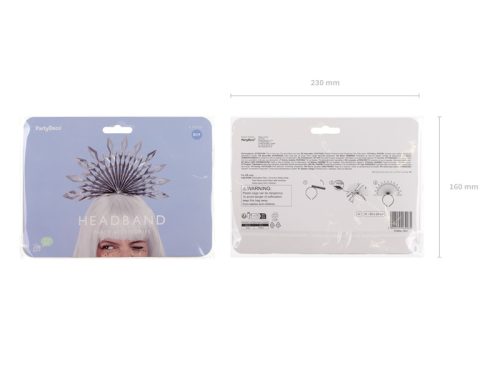 Snowflake headband, 30 x 28cm, silver