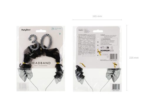 ''30''-as fejpánt fodrokkal és gyöngyökkel