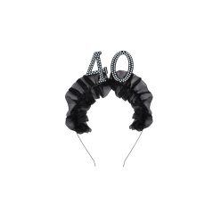   ''40''-es fejpánt fodrokkal és gyöngyökkel