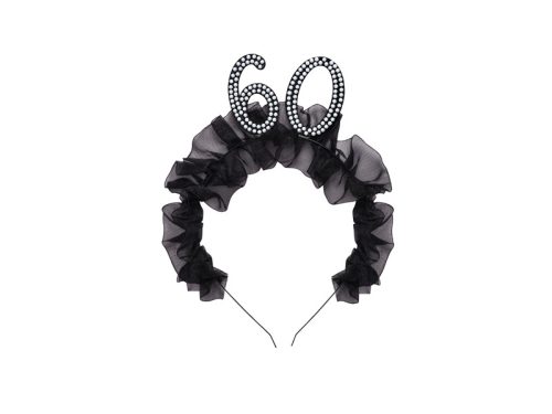''60'' fejpánt fodrokkal és gyöngyökkel