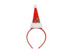 Mikulás sapka fejpánt, karácsonyi hajpánt - 11x26,5 cm
