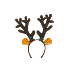 Rénszarvas agancs füles fejpánt, 29x34cm, mix