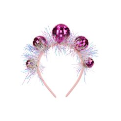 Disco Ball fejpánt, 17,5x17,5 cm, rózsaszín