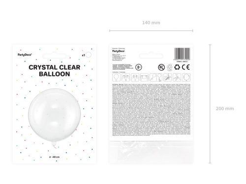 Orbz léggömb, 40cm, átlátszó