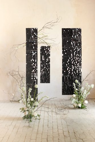 Háttérpanel, négyzet alakú, fekete, 30x30 cm