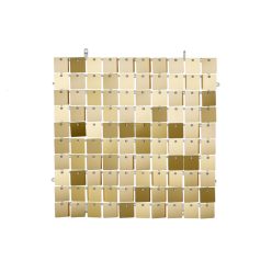   Háttérpanel, négyzet alakú, világos arany színben, 30x30 cm