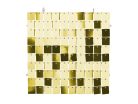 Panel with sequins, squares, cold gold, 30x30 cm