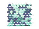Flitteres háttérpanel, pikkely alakú, világos lila, 30x30 cm