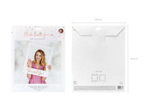 Slefie képkeret Igent mondott, rózsaszín arany, 50x59,5 cm