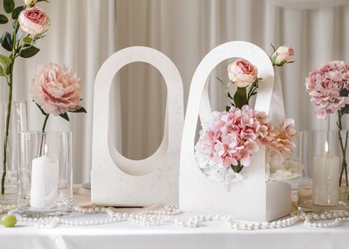 Virágláda, 21,6 x 11,7 x 38,5 cm, fehér