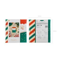 Ajándékdoboz Mikulás, 6x22,5x15 cm, mix