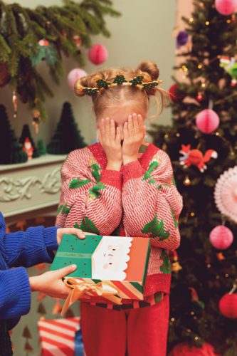 Ajándékdoboz Mikulás, 6x22,5x15 cm, mix