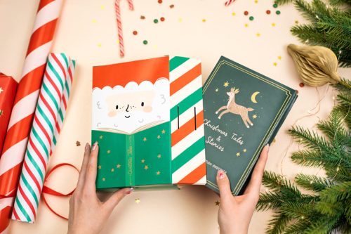 Ajándékdoboz Mikulás, 6x22,5x15 cm, mix