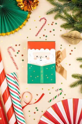 Ajándékdoboz Mikulás, 6x22,5x15 cm, mix