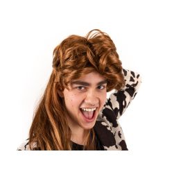 80-as évek parókája, hosszú haj, gyömbér