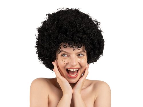Afro paróka, fekete