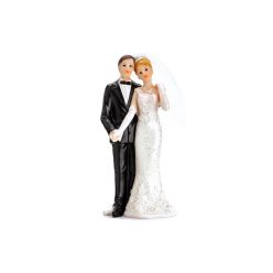 Tortadísz esküvőre -  Friss házasok figura, 11cm