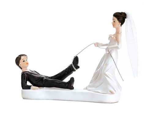 Figura Ifjú házasok kötéllel, 13cm