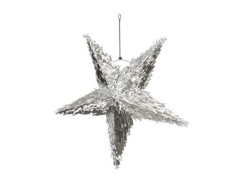 Összecsukható Pinata - Star, 68x68x30cm, ezüst