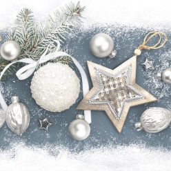 Karácsony Elegant Baubles szalvéta 20 db-os 33x33 cm