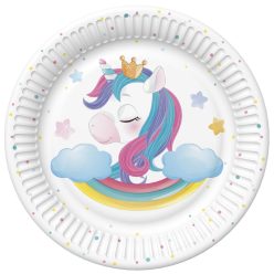 Unikornis Magical papírtányér 8 db-os 18 cm