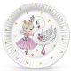 Balett, Balerina With Swan papírtányér 8 db-os 18 cm