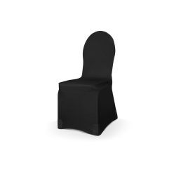 Chair cover, elastic matt fabric, black