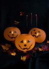 LED Light Up Pumpkin léggömbök, 25cm (1 db / 5 db)