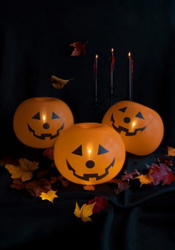 LED Light Up Pumpkin léggömbök, 25cm (1 db / 5 db)