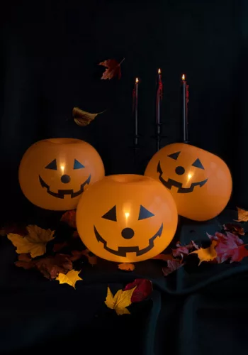 LED Light Up Pumpkin léggömbök, 25cm (1 db / 5 db)