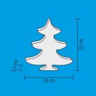 LED-es asztali dísz, fenyő, 7 db LED