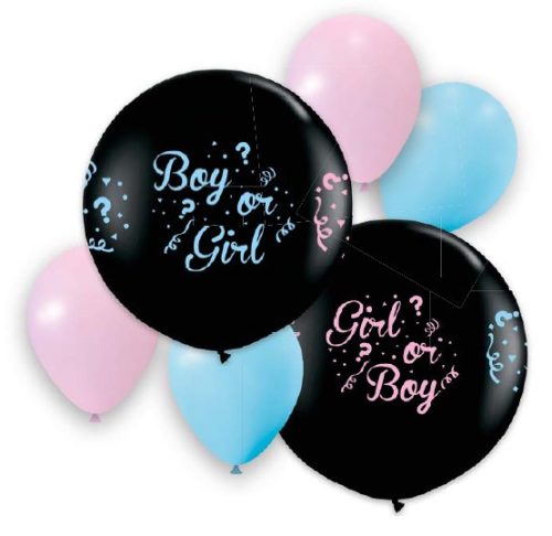 Gender reveal, Fiú vagy Lány léggömb, lufi szett