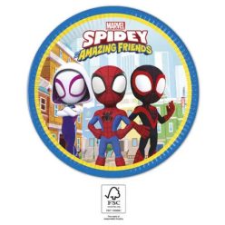 Pókember Spidey papírtányér 8 db-os 23 cm FSC