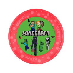 Minecraft micro prémium műanyag lapostányér 21 cm