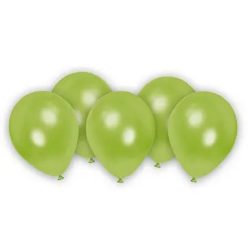 Zöld Metallic Pastel Green léggömb, lufi 8 db-os