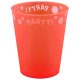 Orange Fluorescent, Narancssárga micro prémium műanyag pohár 250 ml