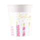 Happy Birthday Candles papír pohár 8 db-os 200 ml FSC