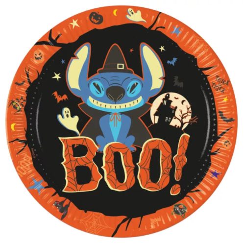 Disney Lilo és Stitch, A csillagkutya Halloween papírtányér 8 db-os 23 cm