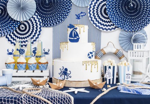 Díszdobozok popcornhoz - Little Plane, mix, 7,5 x 7,5 x 12,5 cm (1 db / 6 db)