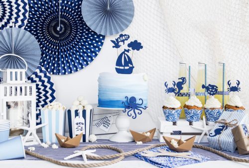 Díszdobozok popcornhoz - Little Plane, mix, 7,5 x 7,5 x 12,5 cm (1 db / 6 db)