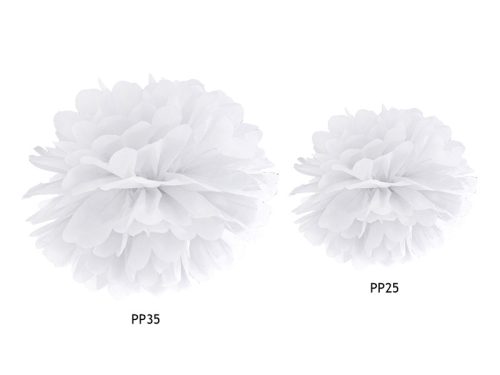 Selyempapír Pompon, fehér, 25 cm